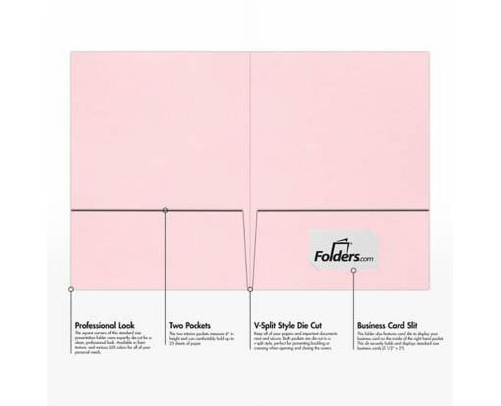 LUXPaper 9 x 12 Presentation Folder, Candy Pink, 100/Pack
