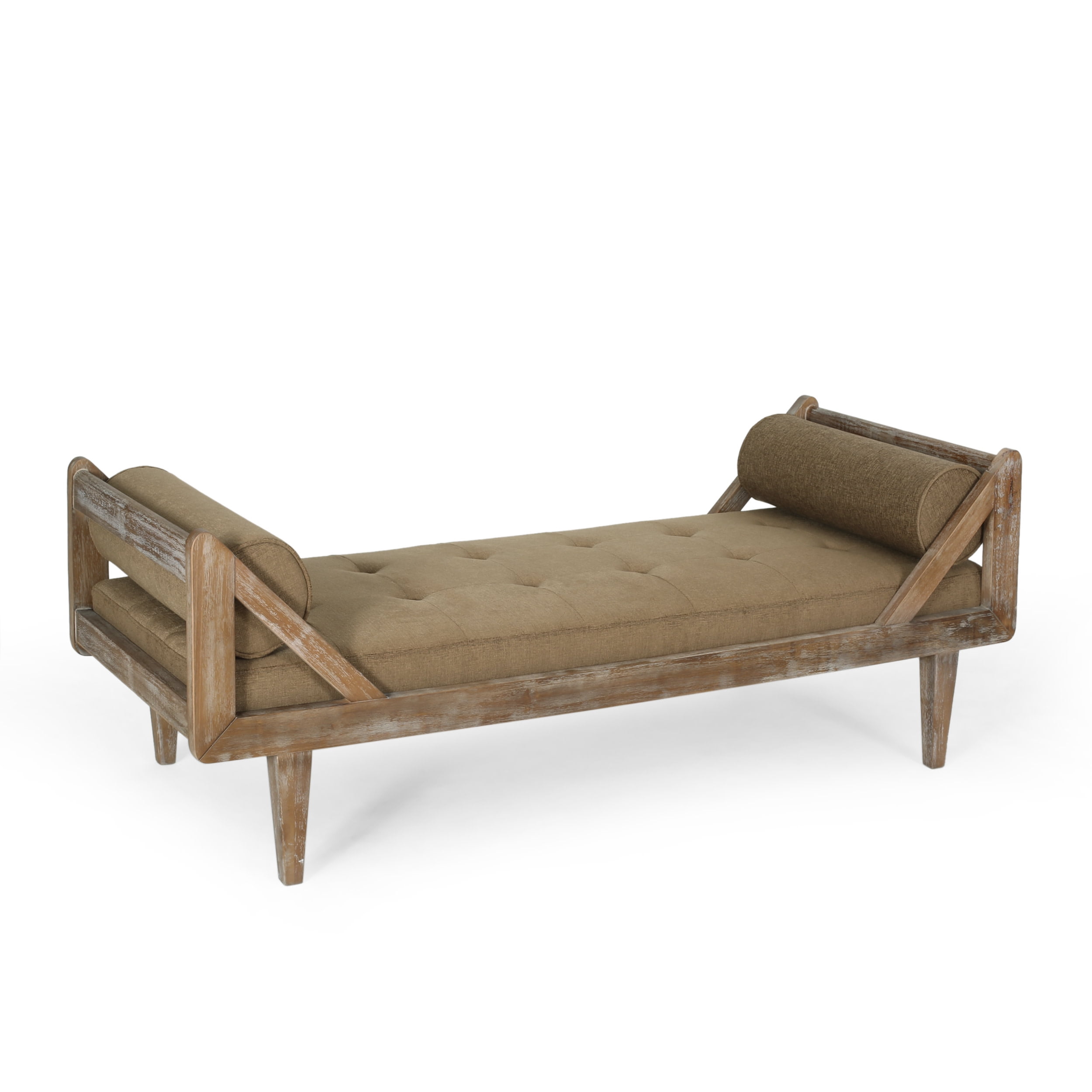 GDF Studio Huller Contemporary Tufted Double End Chaise Lounge with