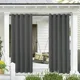 thumbnail image 5 of Cortina exterior impermeable 2 piezas con ojales resistente a la intemperie gris oscuro 132*213cm, 5 of 7