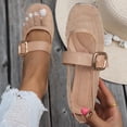 thumbnail image 6 of Purcolt Womens Heart Embroidery Mesh Flats Lightweight Casual Square Toe Slip On Ballet Shoes Comfort Elegant Soft Sole Mary Jane Shoes with Buckle Strap, 6 of 9