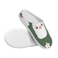 thumbnail image 3 of Daiia Alpaca Faces Print Women’s Fuzzy Slippers Memory Foam Lightweight House Shoes Cozy Loafer Flannel House Shoes-39/40, 3 of 7