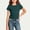 #2Green, variant on Acaics Girls Short Sleeve Raglan Crop Top, Soft Stretch Solid Color Crew Neck Casual Summer Tee Shirt for Teen Kids Girls 4-15 Years Old