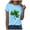 Sky Blue, variant on Clover St Patricks Day Shamrock St Pattys Day Irish Shirt for Women (Sky Blue, L)
