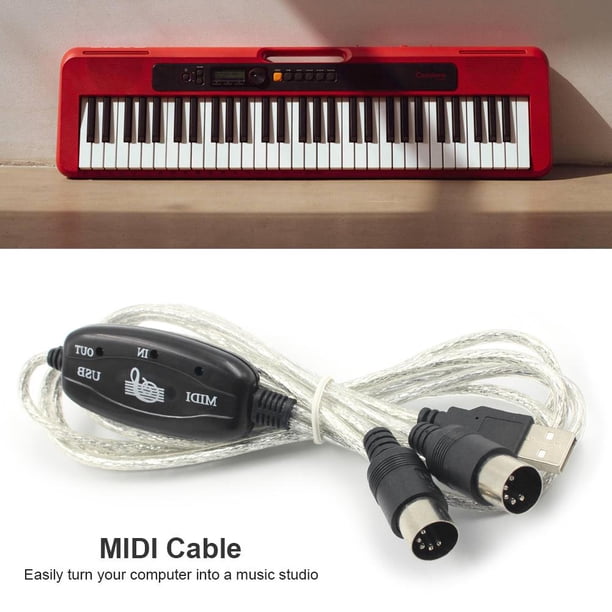 Pro USB IN-OUT MIDI Adapter Cable PC to Music Electronic Keyboard Converter Ndcxsfigh Para estrenar