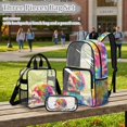 thumbnail image 2 of DISNIMO Clear Backpack for School, Hedgehog Tie Dye Print 17 Inch Large Clear Bookbag Set with Lunch Box and Pencil Case, Heavy Duty Transparent School Backpack for Girls, 2 of 5