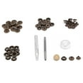 thumbnail image 1 of Metal Press Stud Snap Button Fastener for Leather Clothes Jacket Repair(bronze 3pcs tool), 1 of 10