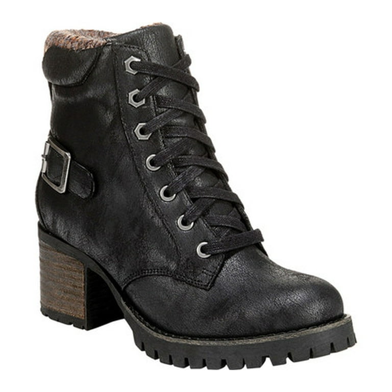 Women s Carlos by Carlos Santana Gibson Lace Up Bootie Walmart