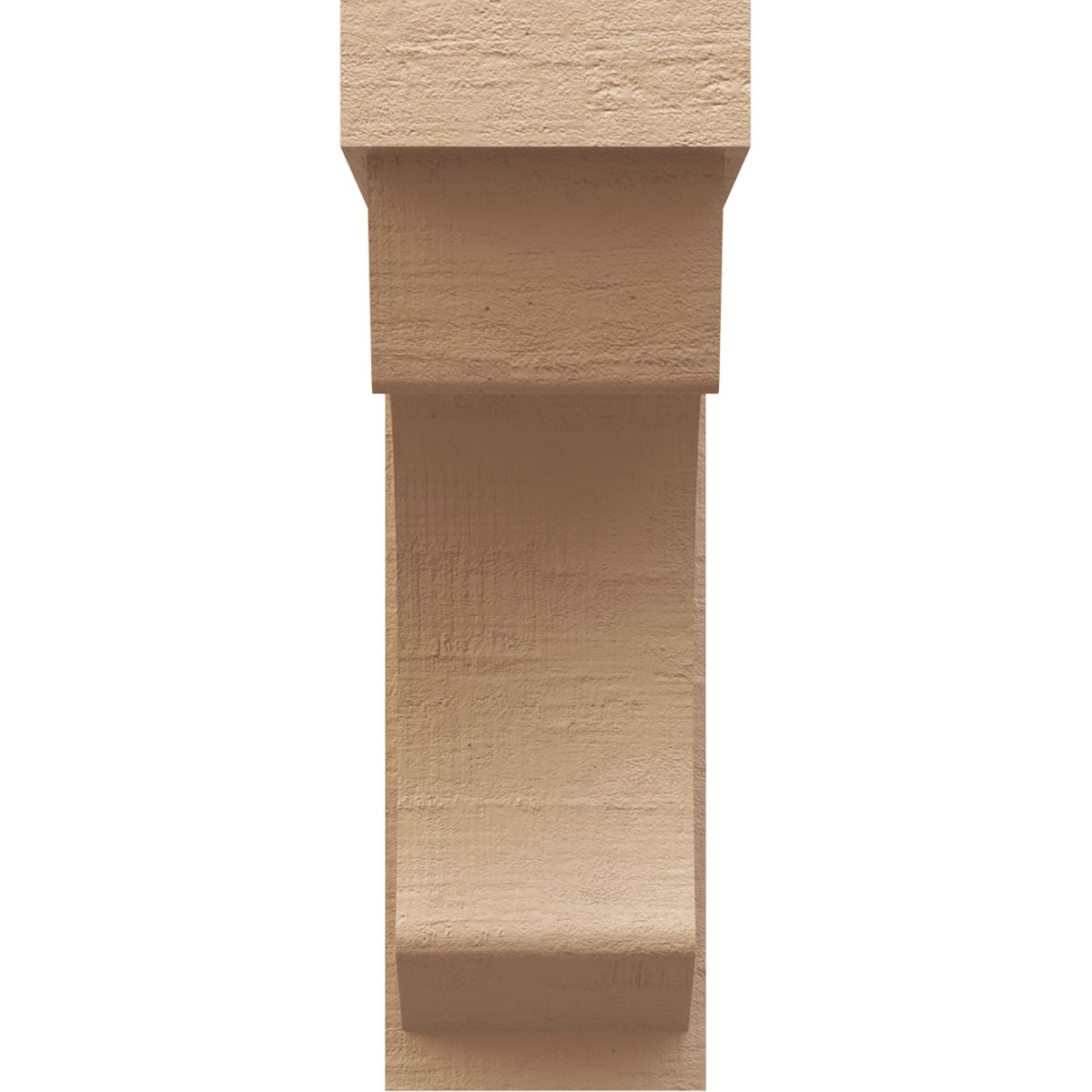 9"W x 18"D x 27"H Classic Emerson Rough Cedar Woodgrain TimberThane Corbel, Primed Tan