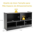 thumbnail image 3 of Costway Librería para Niños y Organizador Juguetes Mueble de 5 Cubos para Juguetes Muñecas Libros Estante de Madera con 5 Compartimientos, 3 of 10