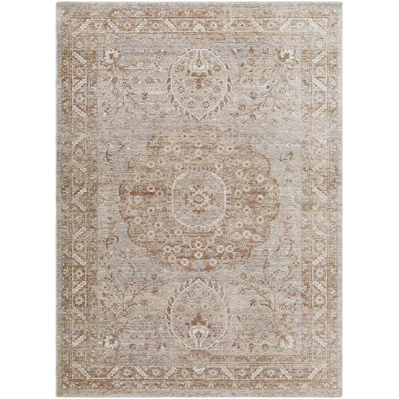 BoutiqueRugs Cosimo Traditional Area Rug - Cream, Tan, Dark Red - 3'11" x 5'7"