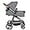 Gray, variant on OLAKIDS 2 in 1 High Landscape Convertible Baby Stroller, Newborn Reversible Bassinet Pram, Foldable Pushchair with Adjustable Canopy, Aluminum Structure, 5-Point Harness for Infant Toddler