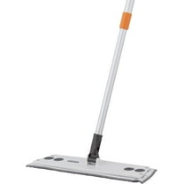 Superio Microfiber Flat Mop with Telescopic Handle for Hardwood, Vinyl Plank, Floor Tile, Gray