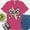 Berry, variant on Girls Fifth Grade Shirt – Back to School Pencil & Bow Outfit, Natural, S