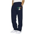 thumbnail image 2 of Mens Sweatpants with Pockets Men St. Patrick's Day Print Fashion Drawstring Elastic Waist Solid Color Casual Sweat Length Pants Navy XXXXL, 2 of 5
