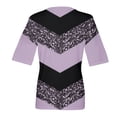 thumbnail image 4 of CIENVNSTG Womens T Shirts V Neck 3/4 Length Sleeve T Shirts Spring Summer Elbow Length Tops Basic Dressy Casual Workout Blouses 2026 Light Purple 3XL, 4 of 6