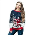thumbnail image 1 of Santa And Reindeer Sweater Women's Ugly Christmas Sweater, 1 of 3