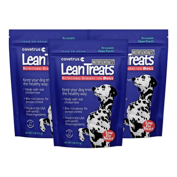Covetrus Nutrisential Lean Treats for Dogs - Soft Dog Treats for Small & Medium Dogs - Nutritional Low Fat Bite Size K9 Treats - Chicken Flavor - 3 Pack - 4oz