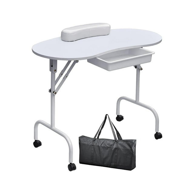 Mesa de manicura portátil perfecl con bolsa de transporte y cajón grande