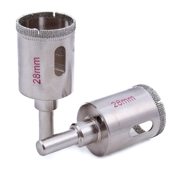 JINGLING 2Pcs 28 mm Diamond Hole Saws Granite Drill Bit Coated Masonry Tools for Stone