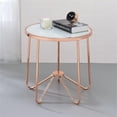 thumbnail image 2 of Home Square 2-Piece Furniture End Table Set in Frosted Glass and Rose Gold, 2 of 3