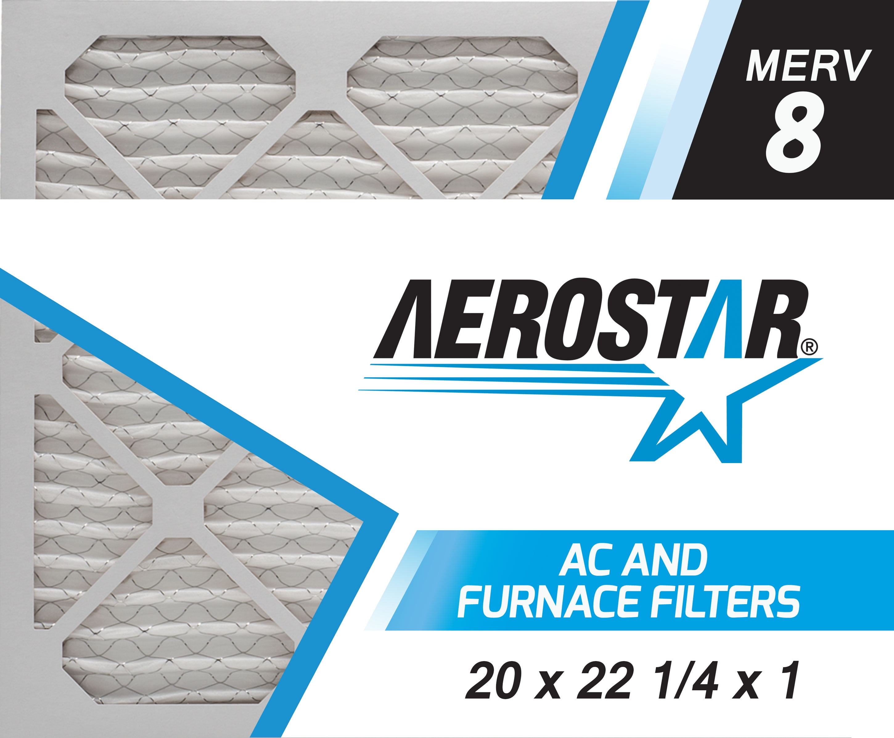 Aerostar 20x22 1 4x1 MERV 8 Pleated Air Filter 20 X 22 1 4 X 1 Box Aerostar 20x22 1 4x1 MERV 8 Pleated Air Filter 20 X 22 1 4 X 1 Box