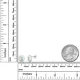 thumbnail image 2 of Gem Stone King 1.00 Ct Round Cabochon 5mm White Simulated Opal 925 Sterling Silver White Enamel Stud Earrings for Women Men, 2 of 3