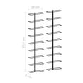thumbnail image 6 of Wall Mounted Wine Rack 2 Pack - Black Iron Wine Holder for 18 Bottles - Modern Home Bar Decor - Easy Install Wine Storage - Wine Gift for Wine Lovers, 6 of 6