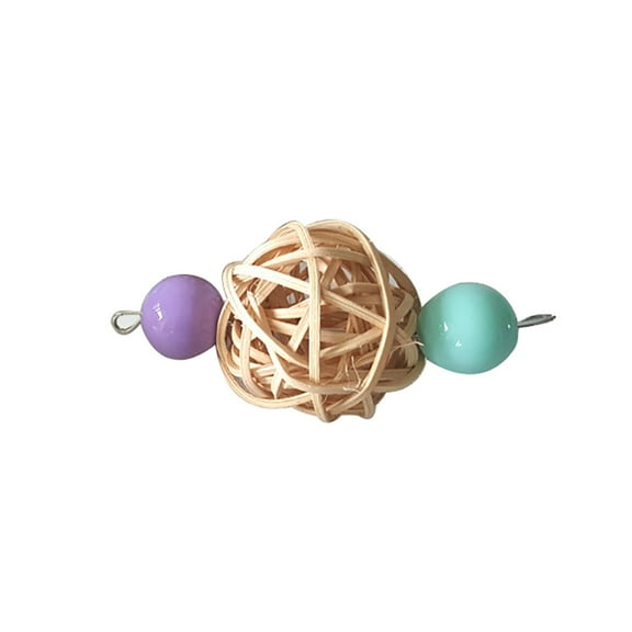 UDIYO Pet Bird Parrot Bite Chew Toy Cockatiel Parakeet Cage Hanging Cane Rattan Ball