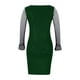 thumbnail image 5 of ICHUANYI Liquidación Vestido Irregular de Malla de Taladro Caliente de Manga Larga Sexy con Cuello en V a la Moda para Mujer ICHUANYI WER202308250149, 5 of 8