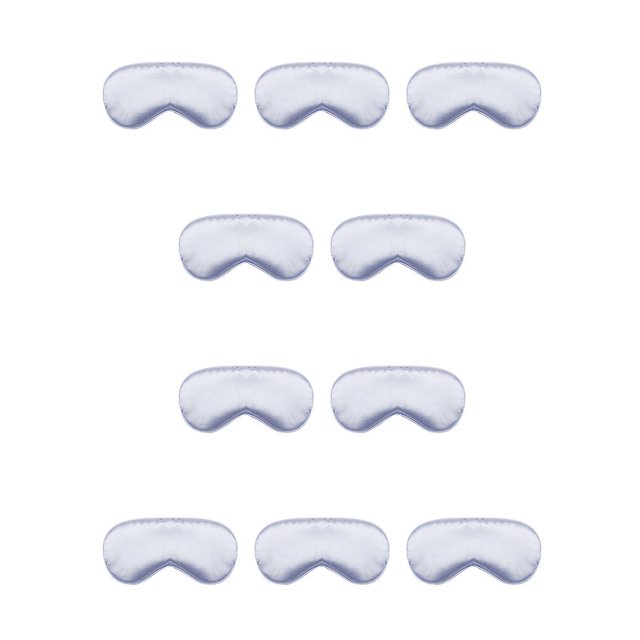 Seitruly Cubierta para los ojos, accesorio de cama de doble cara, venda para los ojos, bloqueo de luces, paquete ciego, accesorios de viaje, Blanco 10piezas