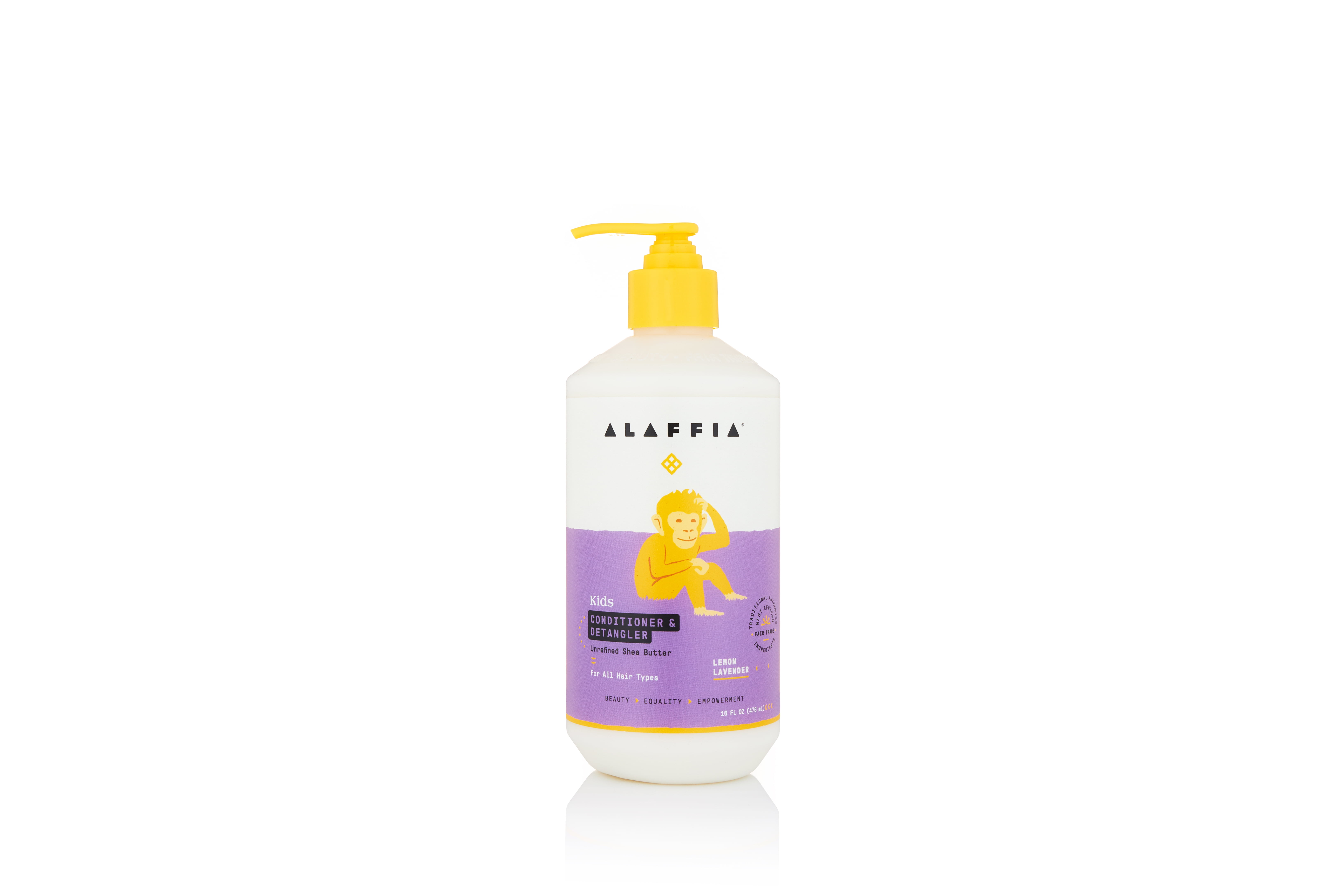 Alaffia Baby & Kids Nourishing Daily Conditioner & Detangler with Shea Butter, Lemon & Lavender Scent, 16 fl oz