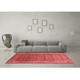 thumbnail image 3 of Ahgly Company Indoor Round Oriental Red Industrial Area Rugs, 3' Round, 3 of 4