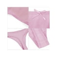 thumbnail image 7 of Jo & Bette Women's Breathable Cotton Thong Lingerie Panties, 6-Pack, Pink M, 7 of 7