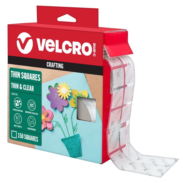 Mounting Squares, marca VELCRO, puntos finos y transparentes, 150 unidades