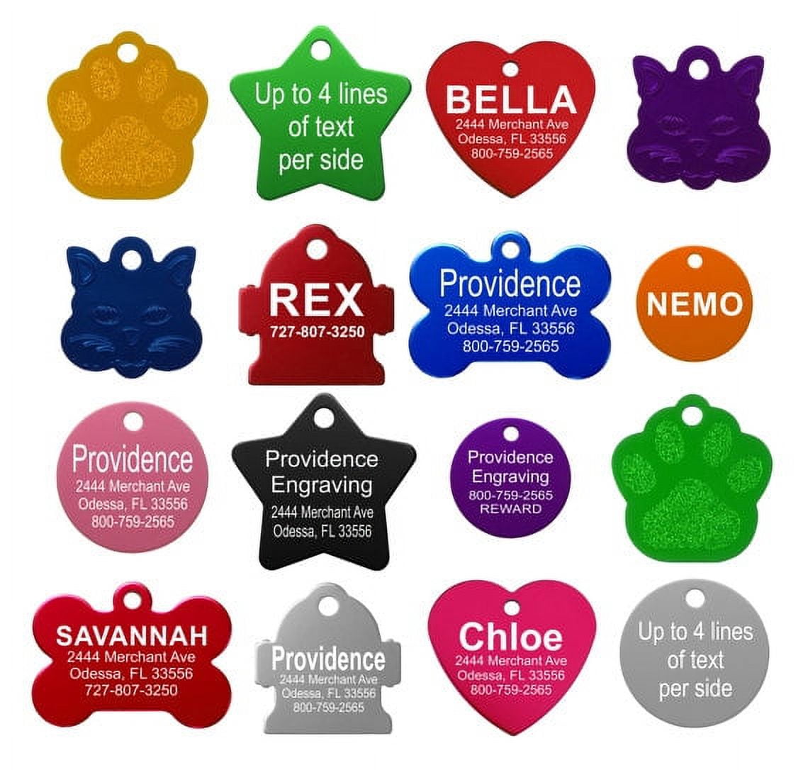 Davisia Pure Copper Pet ID Tags, Personalized Dog Tags,Three-Dimensional Relief Pet Pattern, Lettering on The Front and Back. Custom Pet Tags