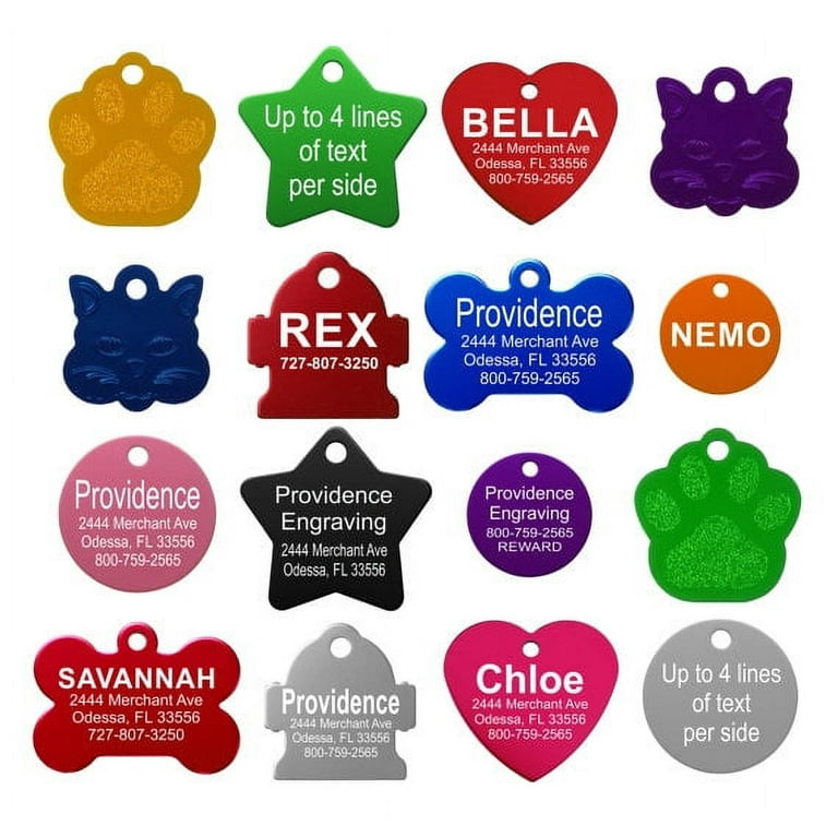 GoTags Personalized Service Dog ID Tag, Round Shape, Regular