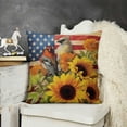 thumbnail image 2 of Cardinal Sunflower USA Flag Throw Pillow Cover Cardinals Angels Pillow Cover Happy New Year Throw Pillow Cases for Home Sofa Bedroom Livingroom, 2 of 5