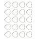thumbnail image 5 of 20 piezas de conector de joyería con forma de corazón para pulseras y pendientes DIY K blanca, 5 of 9