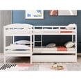 thumbnail image 2 of Twin L-shaped Bunk Bed With Trundle - White, Bedroom Solution, Accommodates Multiple People White. Solid Wood Build. Versatile For Family Entertainment. 6+ Years Old Appropriate. No Spring Box., 2 of 6