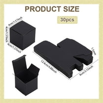 30pcs Mini Square Paper Box 1.6 inch Gift Boxes Black Boxes Foldable Candy Box Small Party Favor Boxes Little Gift Packaging Paper Boxes for Wedding Christmas Proposal Party Decor
