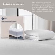 Nestl Deep Pocket 100% Waterproof Mattress Protector Queen, Bed Bug Protection Mattress Cover Fits Mattresses Up to 21 inch