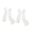 thumbnail image 4 of Paquete de 2 cintas de satén para manualidades decorativas y hacer moños, anchas para reuniones Blanco, 4 of 9