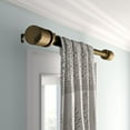thumbnail image 3 of Urbanest 1" Hammered Adjustable Curtain Rod with Designer Finials — Heavy-Duty Metal Telescoping Rod, Easy Install, 28"–48″, Renaissance Gold, 3 of 8