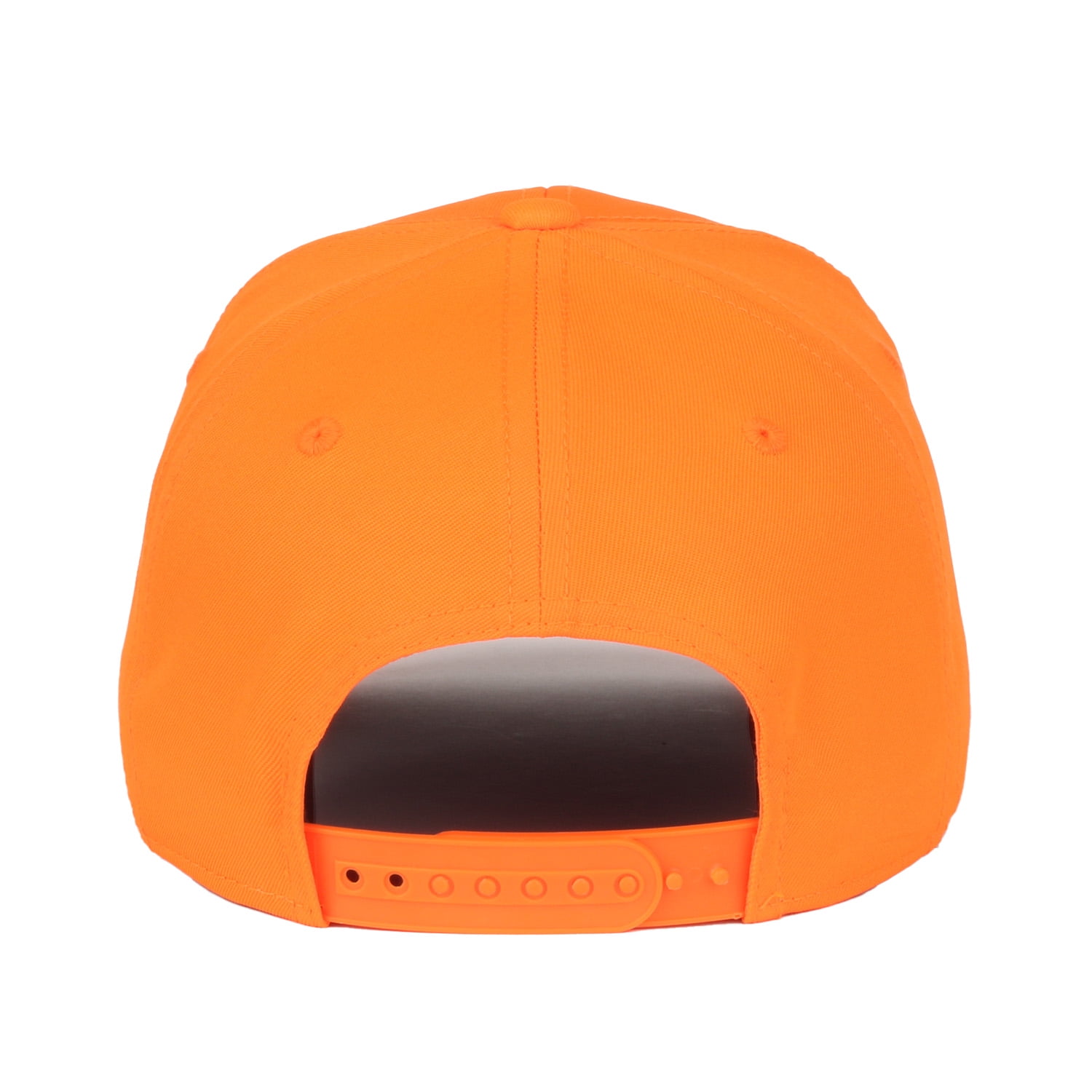 (2 pack) Men's Blaze Orange Hunting Cap – Structured Full Fabric, Hook & Loop Closure, One Size