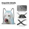 thumbnail image 6 of Kdxio Puppy Licks Nose Print Drawstring Backpack Bag,Waterproof Draw String Back Sack, Gym Drawstring Bags Swim Bag For Unisex, 6 of 9