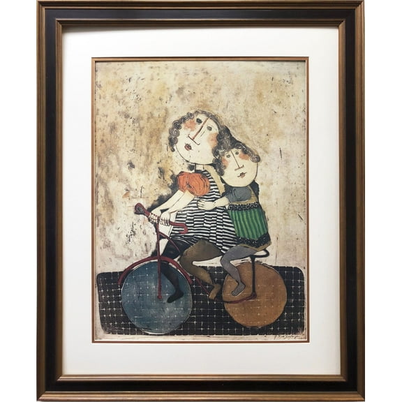 Graciela Rodo Boulanger "After School" lithograph NEWLY CUSTOM FRAMED Generic