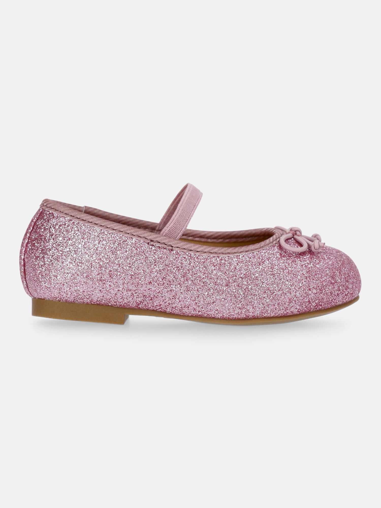 Wonder Nation Baby Girls Bow Ballet Dress Shoes