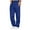 Blue, variant on WRKEKC Mens Solid Color Pocket Drawstring Straight Leg Casual Sweatpants Joggers Athletic Long Trousers for Daily Sports Leisure Outfit