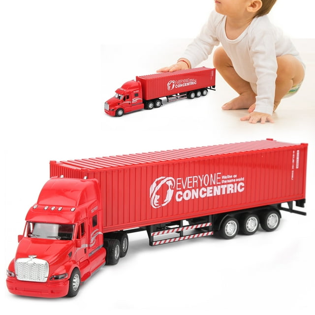 Modelo De Coche Contenedor, Simulación De aleación, Modelo De Coche Contenedor, Juguete Para Niños, Coche Extraíble Con Luz De Sonido, Escala 1:48 Para Decoración Y Colección