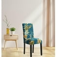 thumbnail image 2 of 4,6,8 Pack Dining Room Chair Covers, Elastic Chair Covers For Dining Room 6 Pack, Parson Chair Covers Set Of 6, Printed Kitchen Chair Protector, Dining Chair Cover Set Of 4,6,8, Teal Leaves, 2 of 6